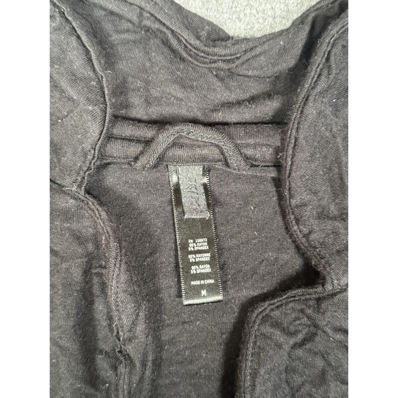 Skims Womens Black Long Sleeve Collared Button Front Pajama Top Size Medium - Picture 8 of 11